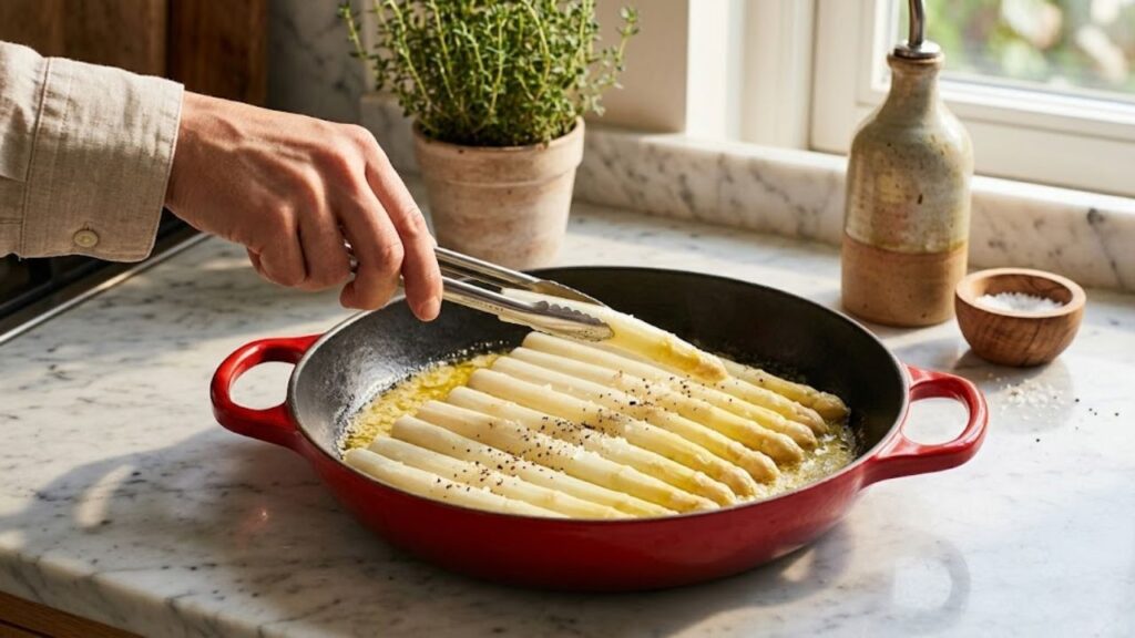 Weißer Spargel: Die 2 Kochmethoden, die Köche heimlich verwenden, um ihn perfekt zart zu machen